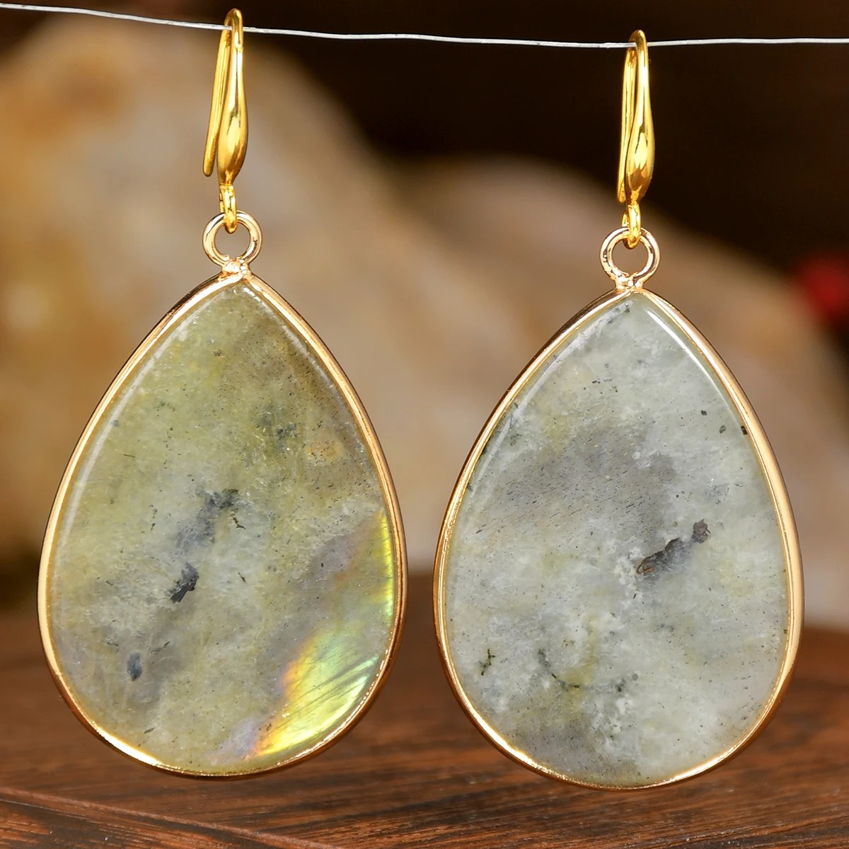 Boucle d oreille Labradorite