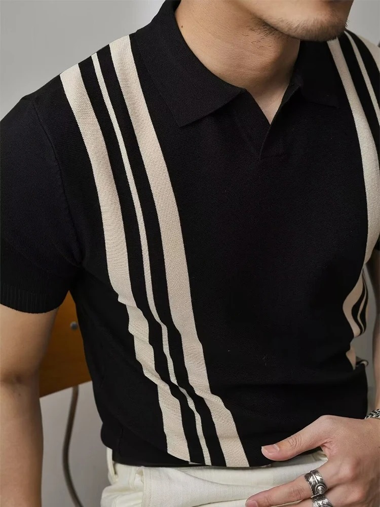Polo noir homme