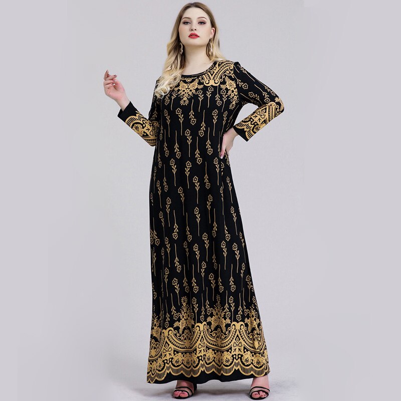 Grande-taille-musulmane-Maxi-robe-femmes-manches-longues-islamique-marocain-caftan-turquie-arabe-modeste-en-vrac