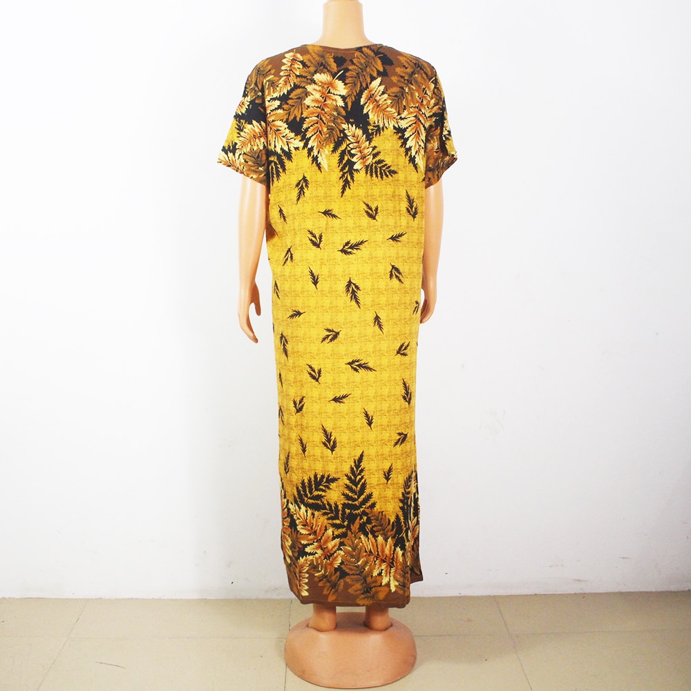 Robe-africaine-moderne-pour-femmes-2020-coton-imprim-Floral-Maxi-avec-foulard-la-mode-100