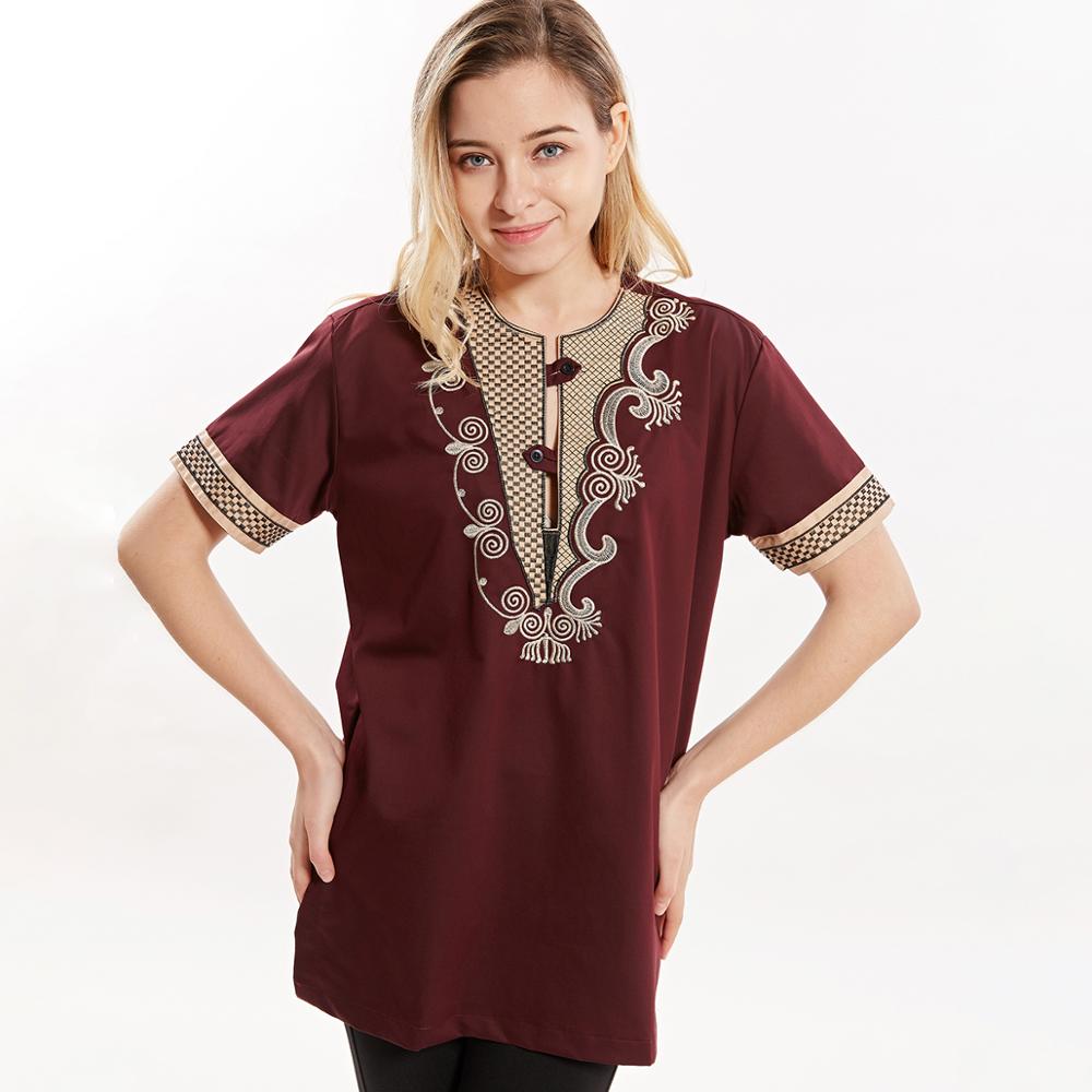 T-shirt-brod-sur-mesure-pour-femmes-chemise-musulmane-unisexe-Dashiki-v-tements-islamiques-robes-africaines
