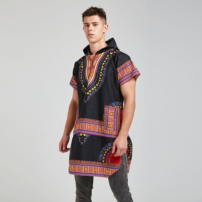 Robe-africaine-pour-homme-chemise-musulmane-pour-hommes-saree-inde-ethnique-capuche-Dashiki-imprimer-allonger-sweats