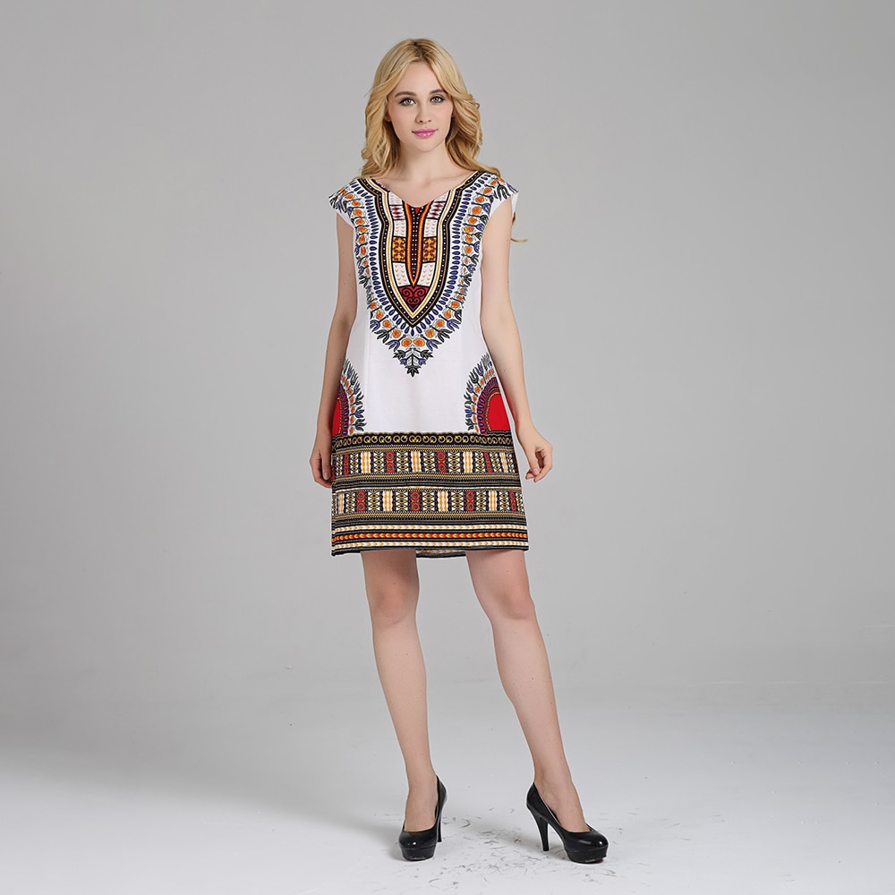 Robe-sans-manches-boh-me-imprim-traditionnel-africain-Sexy-pour-dame-coupe-mince-Dashiki-v-tements