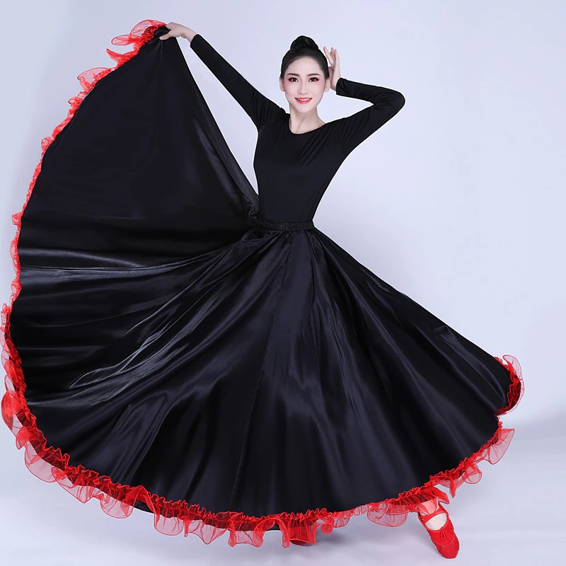 Jupe flamenco noir