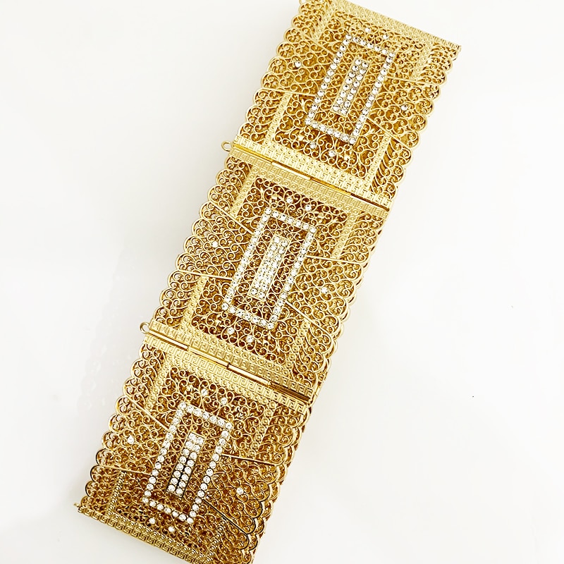 Brillant-Aristocrat-rectangulaire-pleine-ceinture-en-or-cristal-avec-Style-marocain-ajust-longueur-corps-bijoux-taille