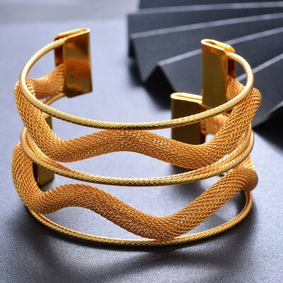 2-pi-ces-lot-24K-Top-qualit-Dubai-or-couleur-Bracelets-pour-femmes-filles-r-glable