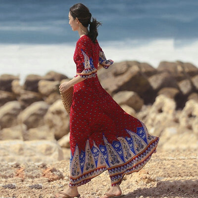 Robe portefeuille boho