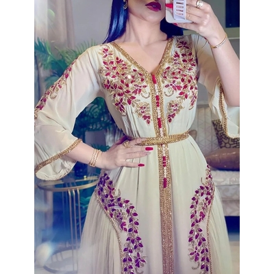 caftan doré marocain
