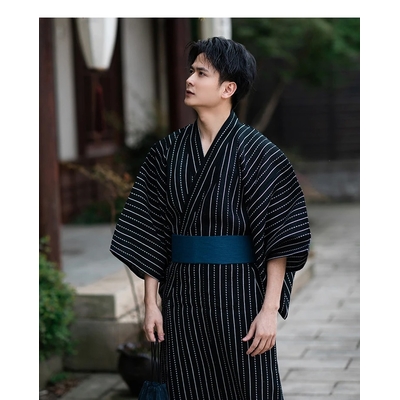 kimono rayé homme