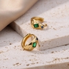 Boucles d oreilles géometrique vert