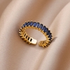Bague cristal  bleu