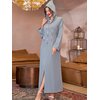 Robe djellaba grise femme