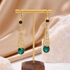 Boucle d oreille goutte deau vert