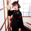 Ensemble-de-2-pi-ces-pour-femme-Kimono-noir-et-blanc-v-tements-Vintage-asiatiques-Yukata