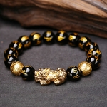 Nouvelles-perles-Bracelet-obsidienne-pierre-Bracelet-pour-hommes-femmes-10mm-Pixiu-Feng-Shui-richesse-bonne-chance