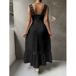 Robe dentelle noire longue