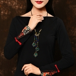 Collier-Long-g-om-trique-pour-femmes-pendentif-pompon-fait-la-main-chinois-accessoires-Bijoux-Vintage