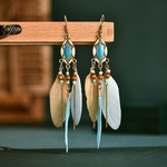 Boucles-d-oreilles-ethniques-pendantes-pour-femmes-bijou-boh-me-en-m-tal-Long-pompon-bijoux