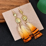 Boucles-d-oreilles-longues-en-plumes-Orange-pour-femmes-classiques-ethniques-fleur-en-or-pendantes-t