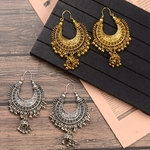 Boucles-d-oreilles-Vintage-ethnique-gitane-indiennes-pour-femmes-bijoux-Boho-r-tro-rond-pompon-cloche
