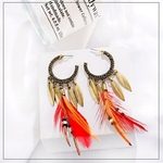 Vintage-t-Boho-rouge-plume-indien-Tribal-boucles-d-oreilles-2020-ethnique-feuille-d-or-alliage