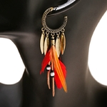 Vintage-t-Boho-rouge-plume-indien-Tribal-boucles-d-oreilles-2020-ethnique-feuille-d-or-alliage