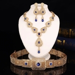 Parure bijoux mariage maorcain strass bleu