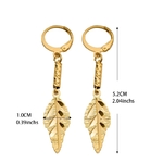 boucles d oreille or feuille