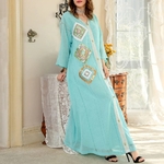 caftan bleu ciel