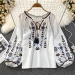 Chemisier blanc boheme