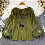 Chemisier vert boheme