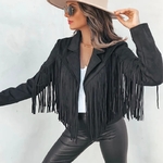 Veste frange noir