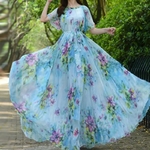 Robe  bleu longue