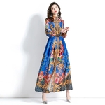 Robe trapèze  bleu