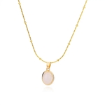 Collier en opale  rose