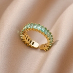 Bague cristal  cyan