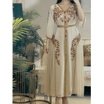 caftan doré longue