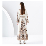 robe col montant longue