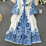 robe bleu longue