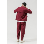 veste et pantalon hanfu rouge homme