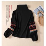 Pull brodé femme