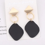 Boucles doreilles goutte deau noir