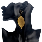 Boucles d oreilles longue feuille