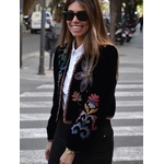 Veste boheme velours florale