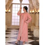 Djellaba ornee de strass couleur pêche