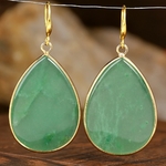 Boucle d oreille  vert