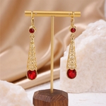 Boucle d oreille goutte d eau rouge