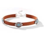 Collier cuire boho court