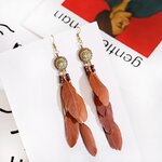 boucles doreilles plume