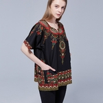 T-shirt-imprim-africain-Dashiki-en-coton-Hip-hop-Boho-unisexe-noir-ethnique-Vintage-Tribal